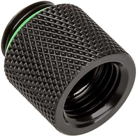 Bitspower adapteris G1/4 colio AG į G1/4 colio IG – 15 mm, matinis juodas