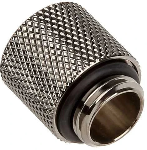 Bitspower adapteris G1/4 colio kištukas į G1/4 colio kištuką – 15 mm, blizgiai juodas