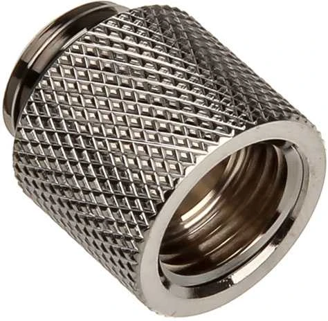 Bitspower adapteris G1/4 colio kištukas į G1/4 colio kištuką – 15 mm, blizgiai juodas