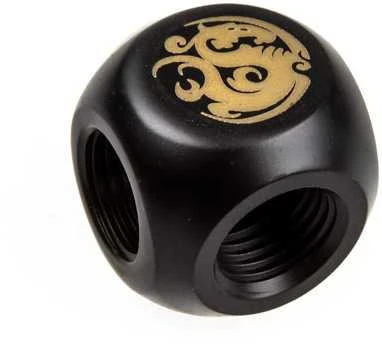 Bitspower adapteris T formos skirstytuvas 3x G1/4 colio IG – anglies juodumo