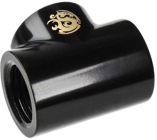 „Bitspower“ adapteris T formos skirstytuvas, 3x G1/4 colio vidinis sriegis, matinis juodas