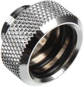 „Bitspower Multi-Link“ adapteris, jungiantis tiesiai G1/4 colio AG su 16 mm išoriniu kietu vamzdžiu, blizgus sidabrinis