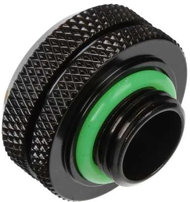 „Bitspower Multi-Link“ adapteris, tiesus G1/4 colio vidinis sriegis, 16 mm išorinio skersmens kietas vamzdis, matinis juodas