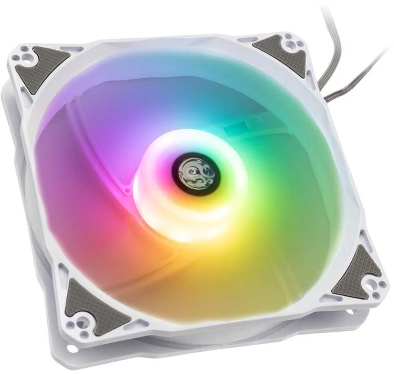 Bitspower Notos RGB PWM korpuso ventiliatorius, 120mm – baltos spalvos, 5er-Pack