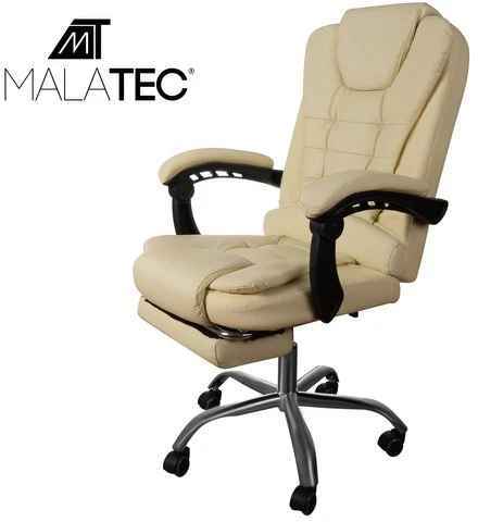 Biuro kėdė su atrama kojoms - balta Malatec 23287
