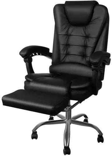Biuro kėdė su atrama kojoms - juoda Malatec 23286