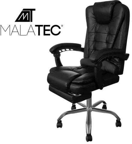Biuro kėdė su atrama kojoms - juoda Malatec 23286
