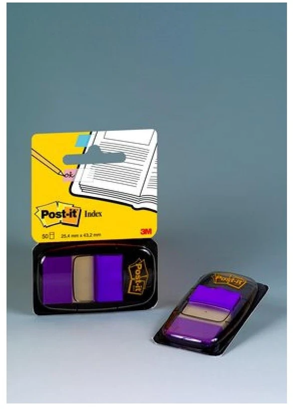 Plastikiniai žymekliai Post-it. 25x43mm. 50vnt..violetinės spalvos
