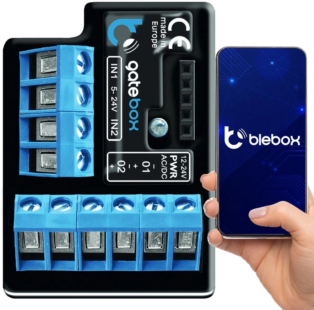 BleBox GateBox – WiFi vartų valdiklis – Android/iOS programa