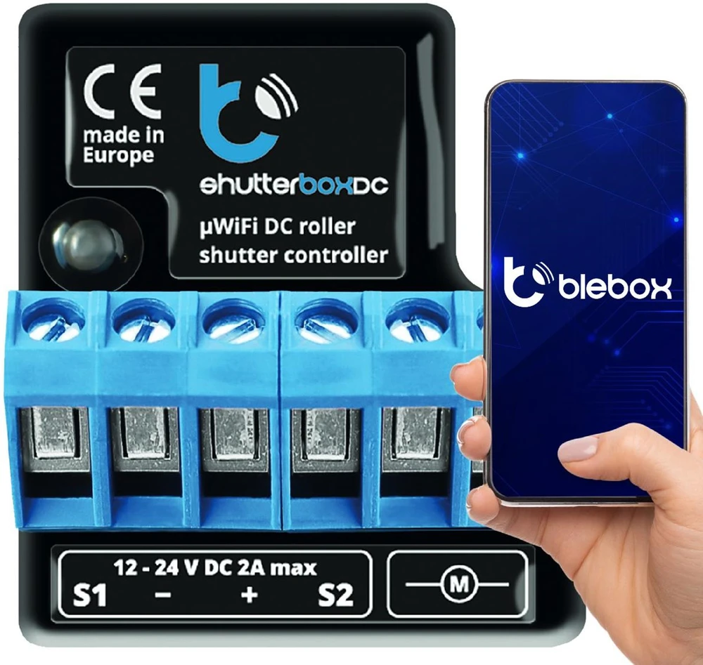 BleBox shutterBoxDC v2 - WiFi roletų valdiklis - Android/iOS programa