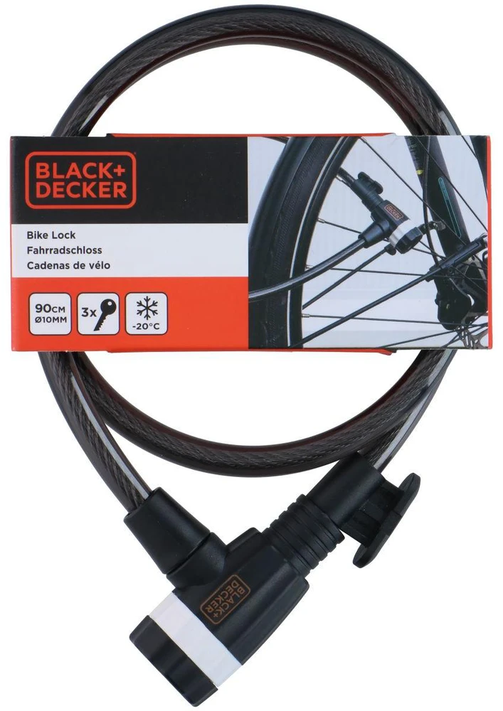 BLACK &amp; DECKER Dviračio trosas su užraktu Juodas+DECKER