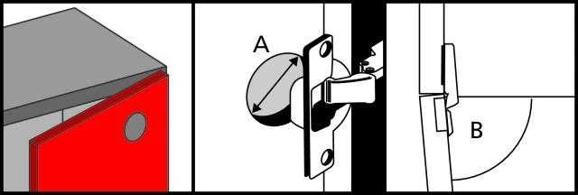 Black Blum LANKST IŠOR CLIP SOFT CLOSE D35 107 2VNT