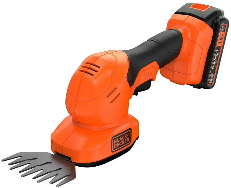 Black & Decker Juodas & Decker Gyvatvorių ir žolės žirklės Juodas & Decker BCSS18D1-QW; 18 V; 1x2,0 Ah akum.+ pakrovėjas