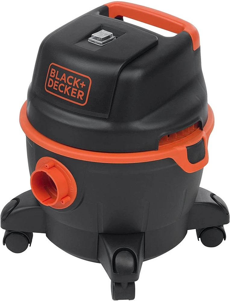 Black & Decker Juodas & Decker Dulkių siurblys WET/DRY BXVC15PE Su maišeliu, Galia 1200 W, Dulkių talpa 15 L, Juodas/Oranžinis
