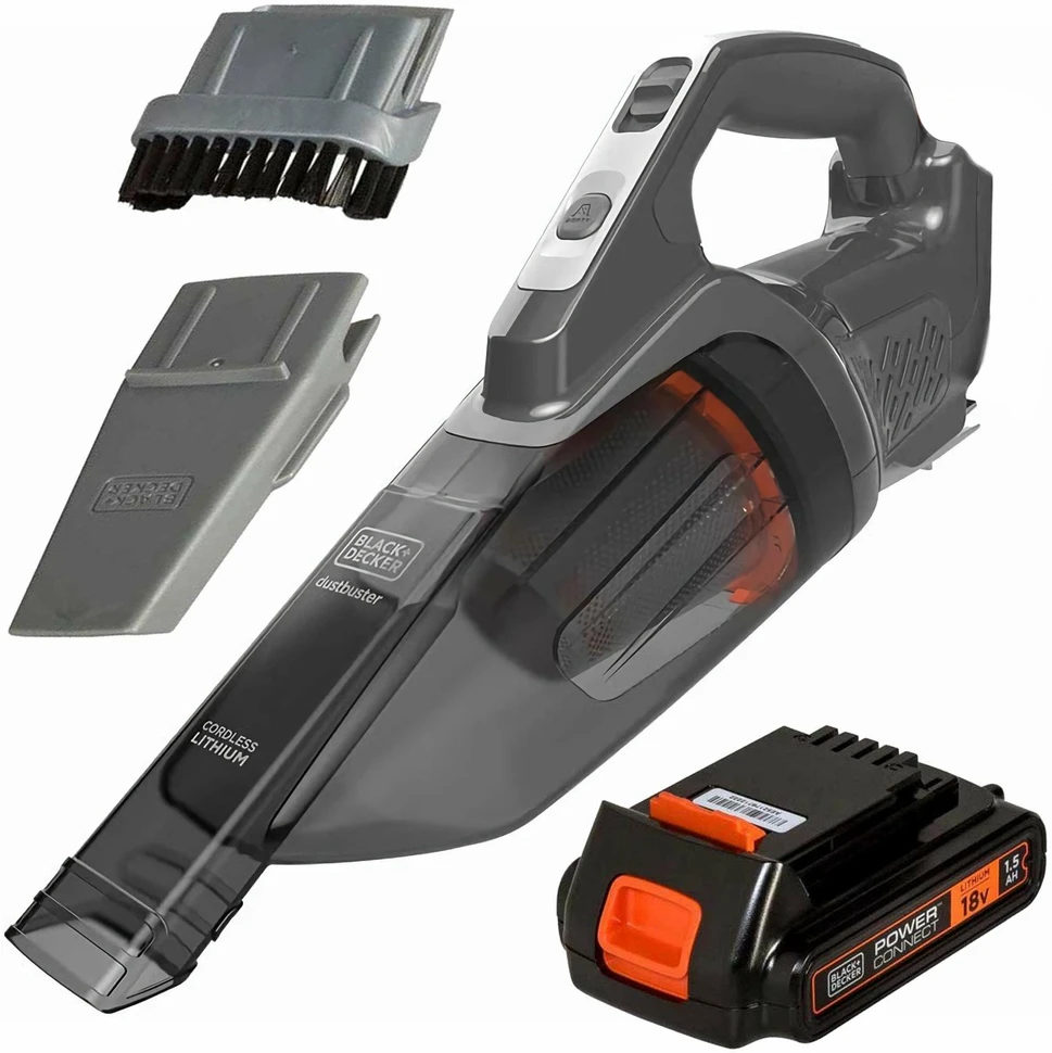 Dulkių siurblys Black & Decker Juodas & Decker Dustbuster handheld vacuum Juodas, Pilkas, Oranžinis Bagless