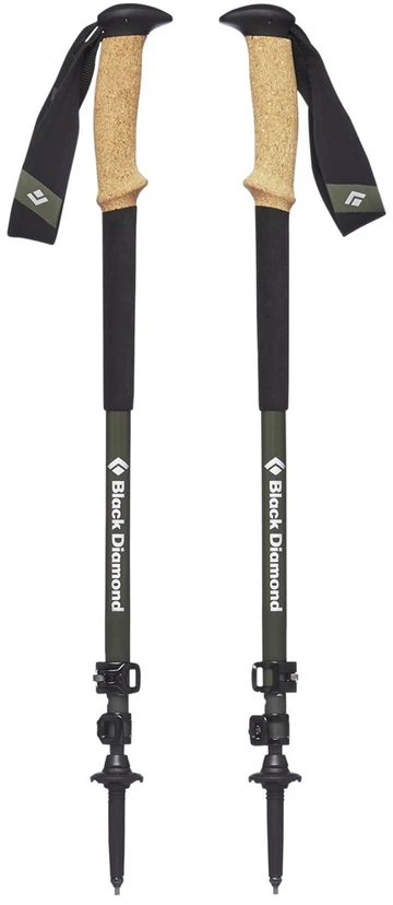 Black Diamond JAV Juodas Diamond Alpine Carbon Cork ėjimo lazdos