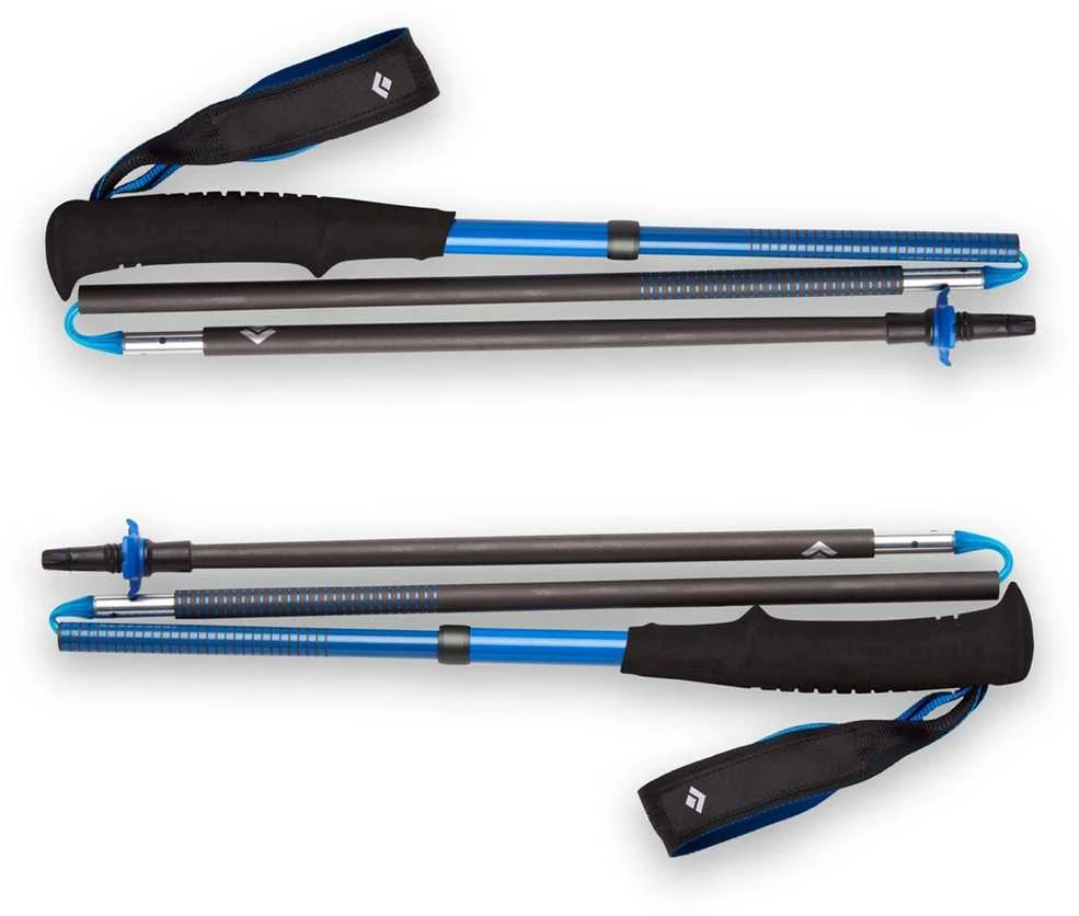 Black Diamond Juodas Diamond Juodas DIAMOND Distance Carbon Z-Pole trekingo lazda, unisex, sulankstoma