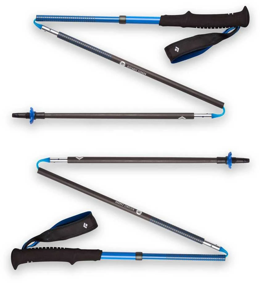 Black Diamond Juodas Diamond Juodas DIAMOND Distance Carbon Z-Pole trekingo lazda, unisex, sulankstoma