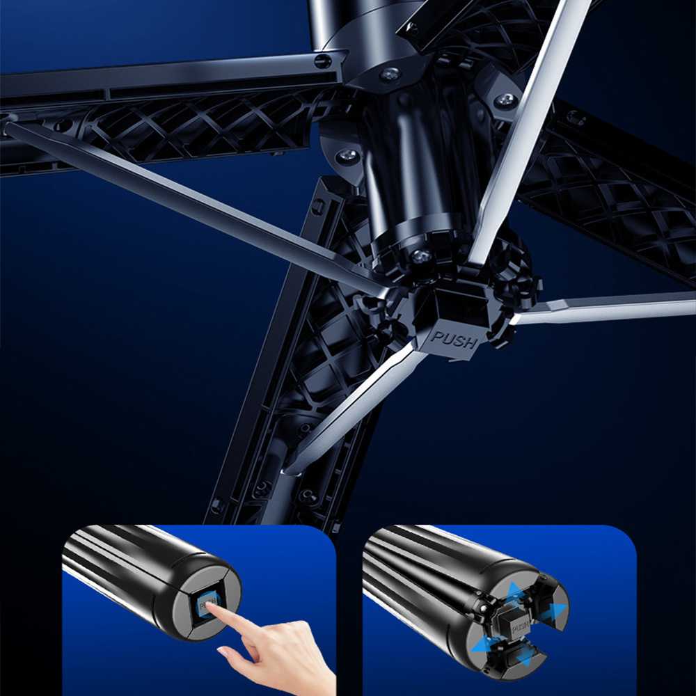 Blavec Asmenukių lazda Aliuminio Fusion P07 Magsafe tripod + nuotoliniu valdymu + 2 lamps 1,4 metres (SSFP07-MTR2LB14) juodos spalvos
