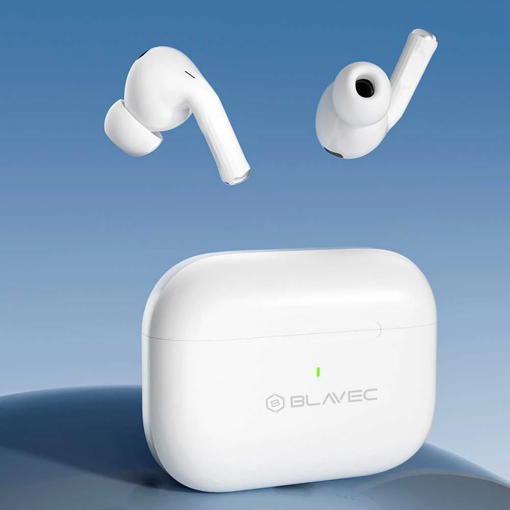 Blavec ausinės Bluetooth TWS BW-05 Flow (BW05F-W) baltos spalvos