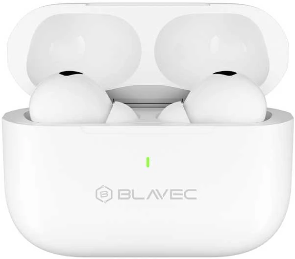 Blavec ausinės Bluetooth TWS BW-05 Flow (BW05F-W) baltos spalvos