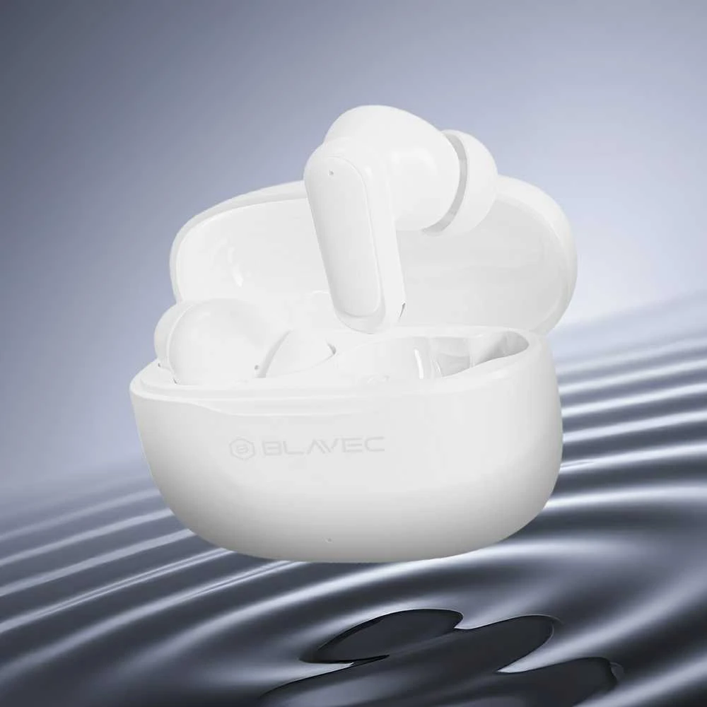 Blavec ausinės Bluetooth TWS BW-08 Speak AI (BW08SA-W) baltos spalvos
