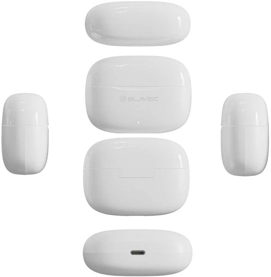 Blavec ausinės Bluetooth TWS BW-08 Speak AI (BW08SA-W) baltos spalvos