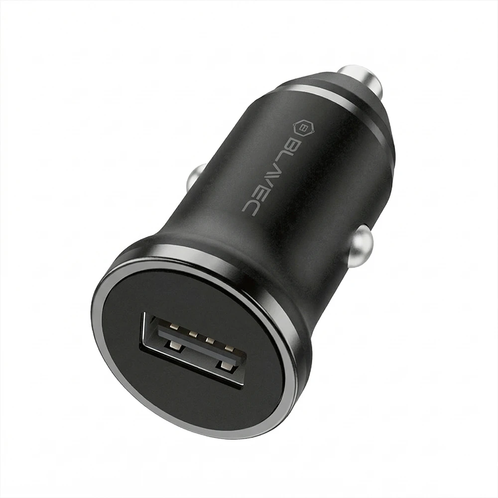 Blavec Automobilinis įkroviklis BS-01A-C Road – USB – QC 3.0 18W su USB į Type C kabeliu (CCBS01ACR-UB) juodos spalvos