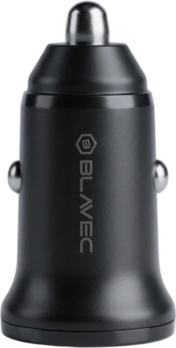 Blavec Automobilinis įkroviklis BS-01B-C Road – USB + Type C – QC 3.0 18W PD 20W su Type C į Type C kabeliu (CCBS01BCR-UCB) juodos spalvos