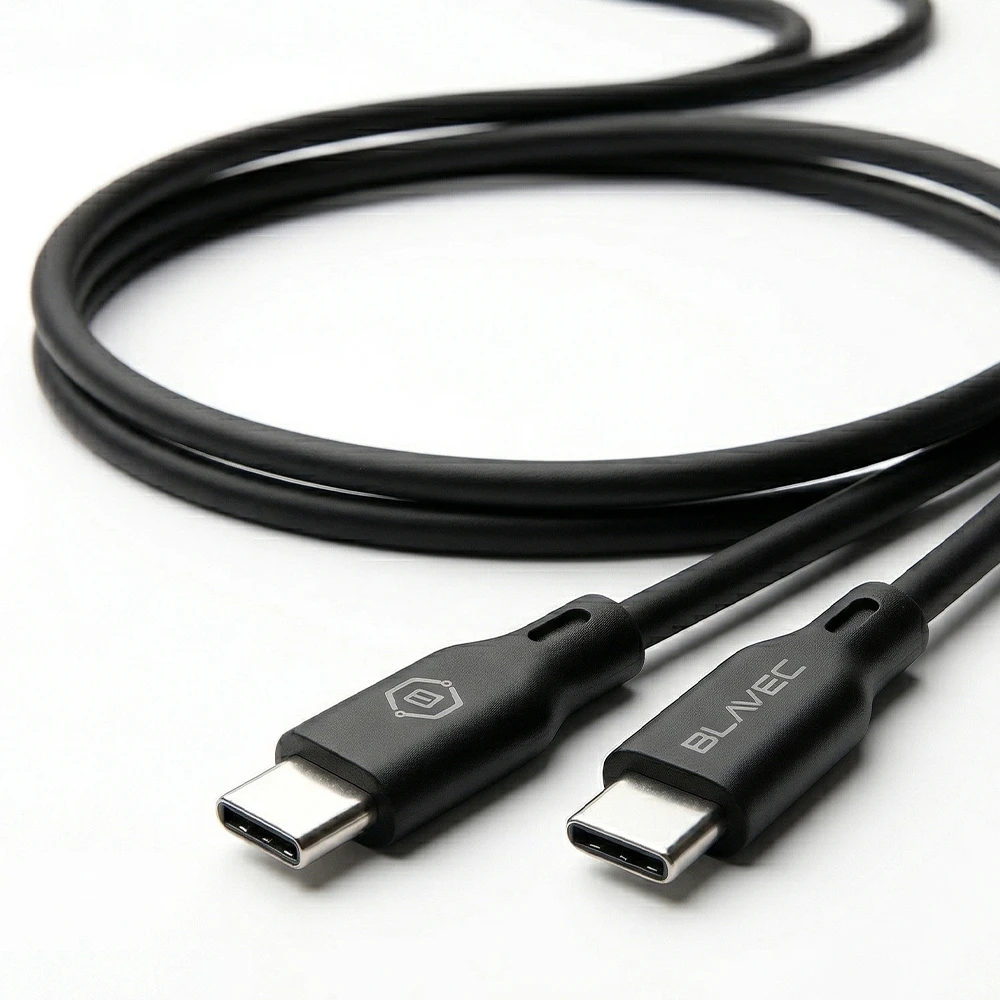 Blavec Automobilinis įkroviklis BS-02B-C Aero – USB + Type C – QC 3.0 18W PD 30W su Type C į Type C kabeliu (CCBS02BCA-UCB) juodos spalvos