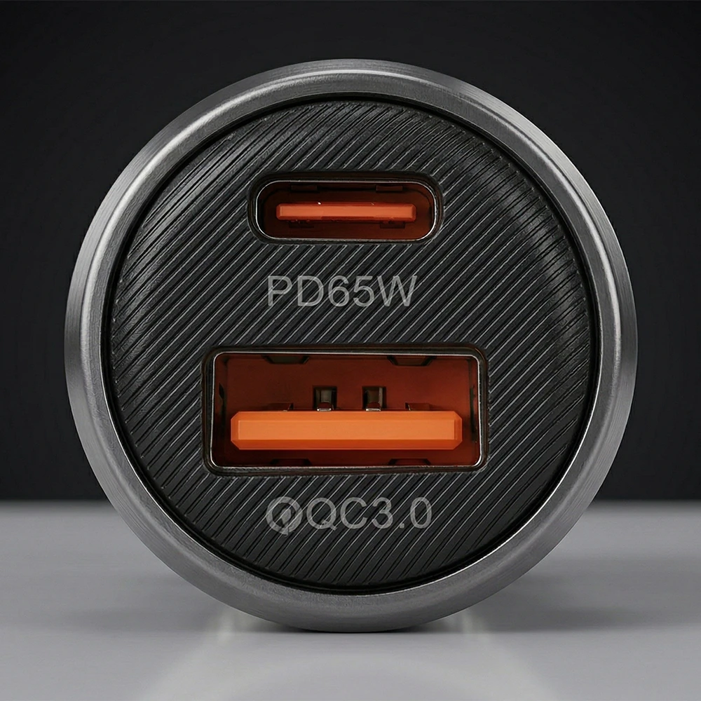 Blavec Automobilinis įkroviklis BS-05B Nitro – USB + Type C – QC 3.0 18W PD 65W (CCBS05BN-UCB) juodos spalvos