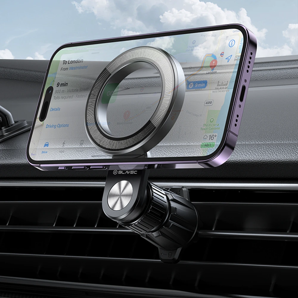 Blavec automobilinis laikiklis BH-03 magnetinis Ring (BH03-MAVRB) juodos spalvos
