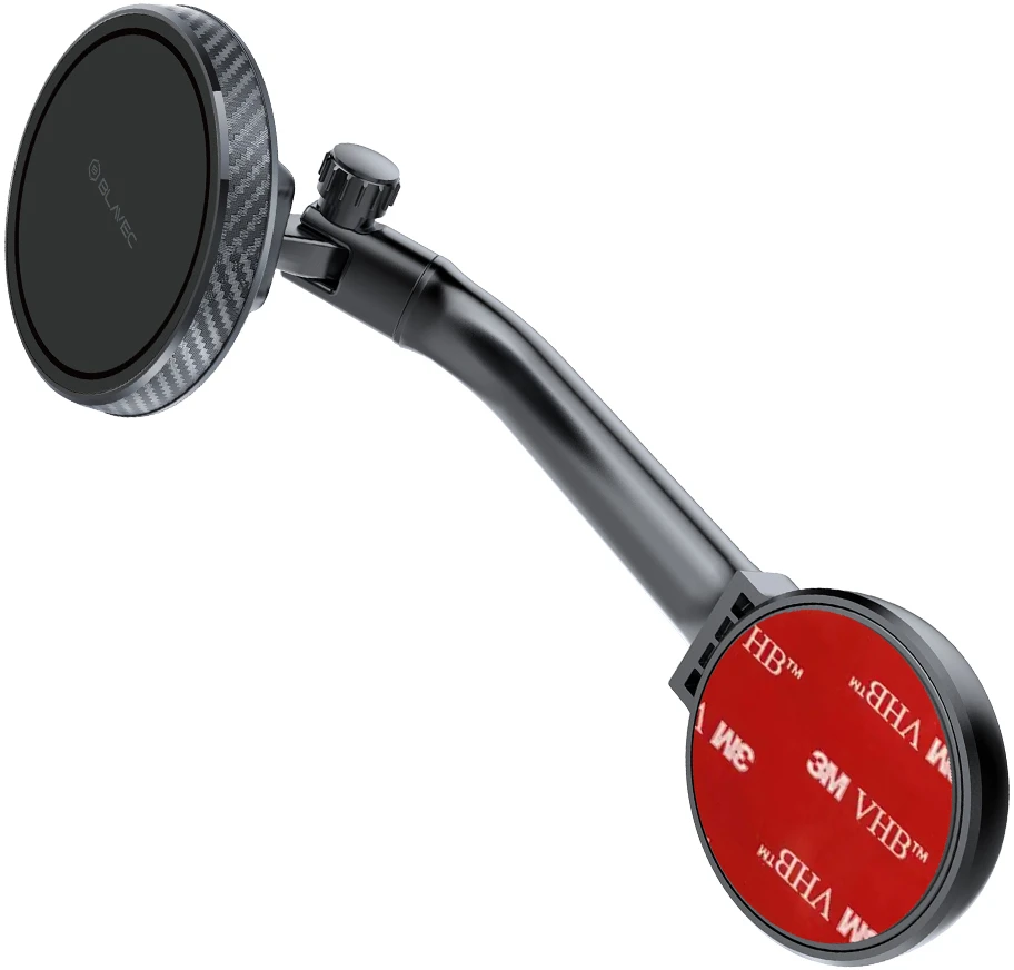 Blavec magnetinis automobilinis laikiklis BH-24B Magsafe, skirtas tvirtinti už ekrano / prie prietaisų skydelio (BH24B-MBSB), juodas
