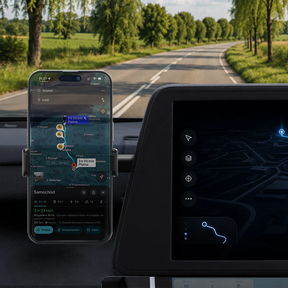 Blavec automobilinis laikiklis BH-24C ekrano nugarėlei / prietaisų skydeliui (BH24C-BSB) juodas