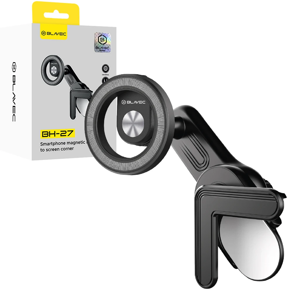 Blavec magnetinis automobilinis laikiklis BH-27 Magsafe ekrano kampui (BH27-MCB) juodas