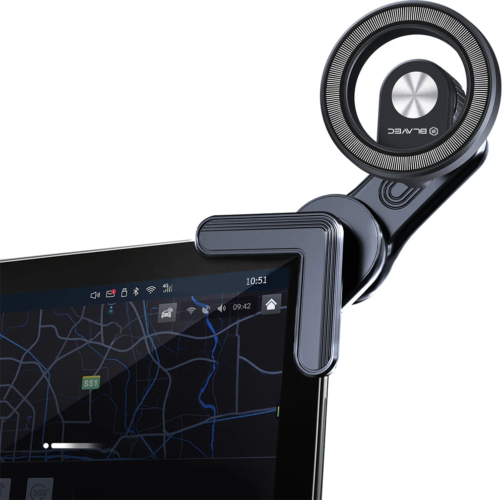 Blavec magnetinis automobilinis laikiklis BH-27 Magsafe ekrano kampui (BH27-MCB) juodas