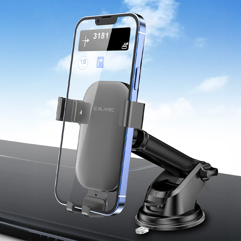 Blavec automobilinis telefono laikiklis BH-25A gravitacinis (BH25A-WB) juodos spalvos
