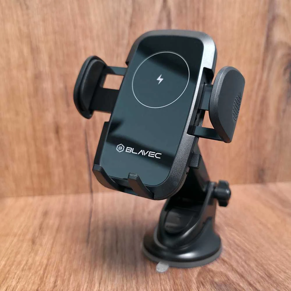 Blavec automobilinis telefono laikiklis su belaidžiu įkrovimu BHC-03 15W (BHC03-WIB) juodos spalvos