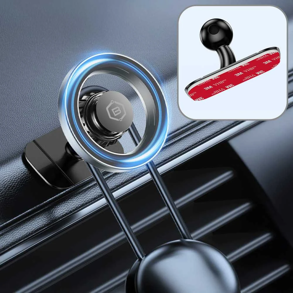 Blavec automobilnis laikiklis BH-16B Carbon magnetinis Magsafe (BH16BC-MDB) juodos spalvos