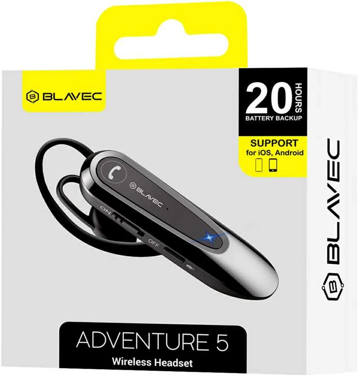 Blavec Bluetooth laisvų rankų įranga Adventure 5 (BHAD5-B) juodos spalvos