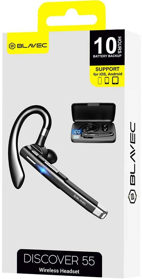 Blavec Bluetooth laisvų rankų įranga Discover 55 + išorinė baterija (BHDI55-B) juodos spalvos