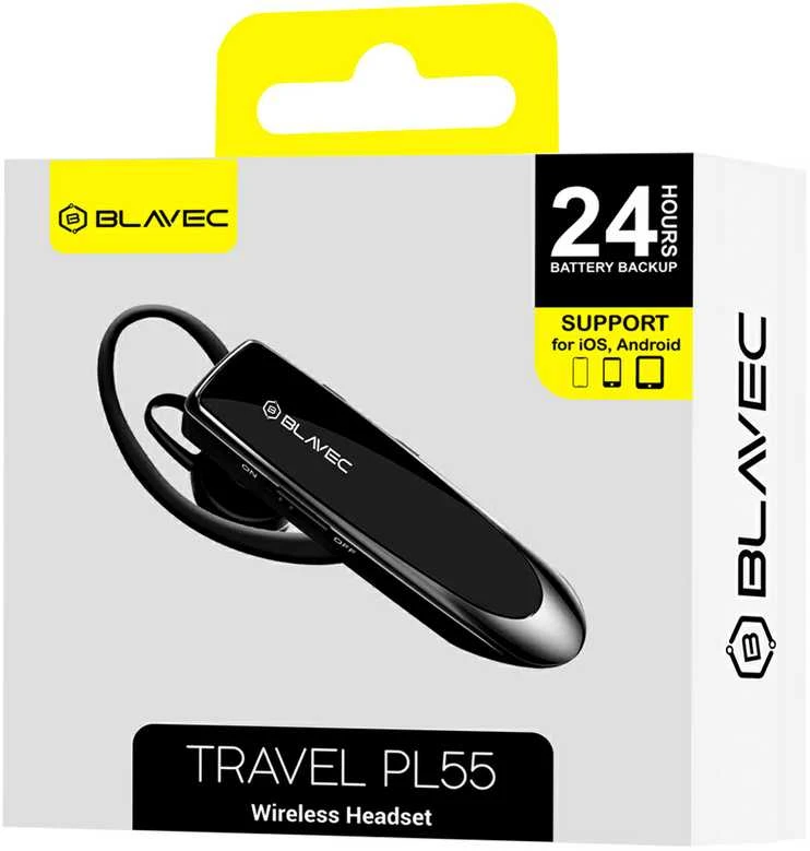 Blavec Bluetooth laisvų rankų įranga Travel PL55 (BHPL55-B) juodos spalvos