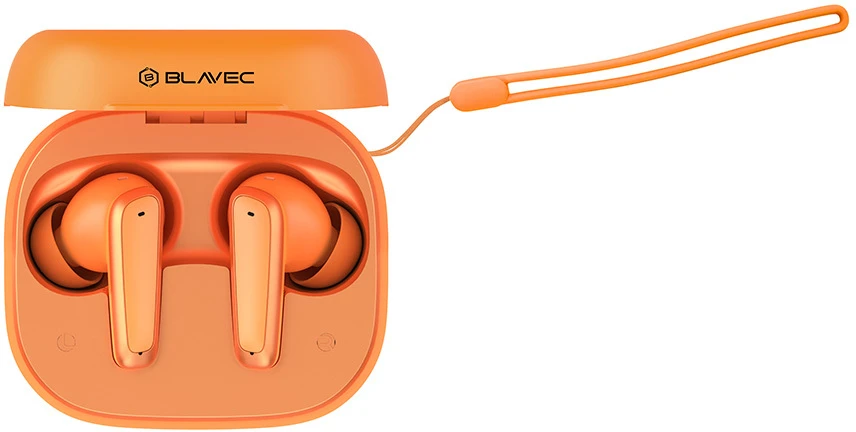 Blavec Bluetooth TWS ausinės BW-07 Live with LCD display (BW07L-O) oranžinis