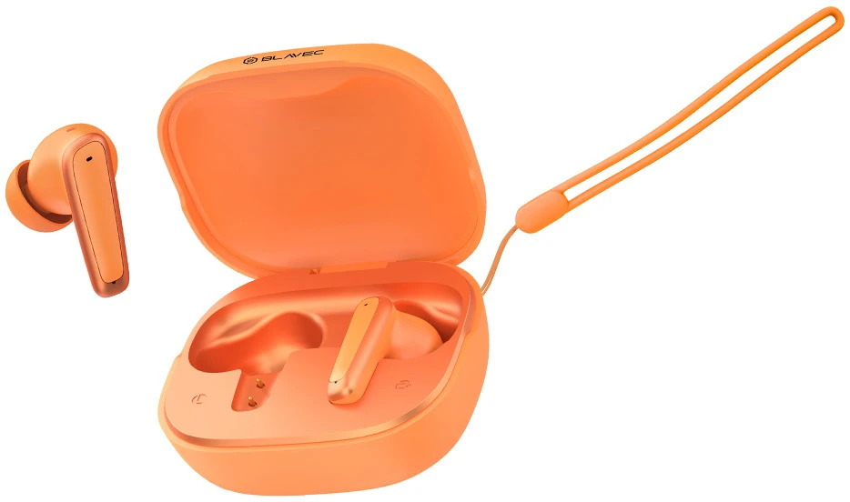 Blavec Bluetooth TWS ausinės BW-07 Live with LCD display (BW07L-O) oranžinis