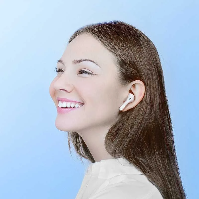 Oem Blavec Bluetooth TWS Ausinės BW04 Prime Active ANC+ENC (BW04PA-W) baltos spalvos
