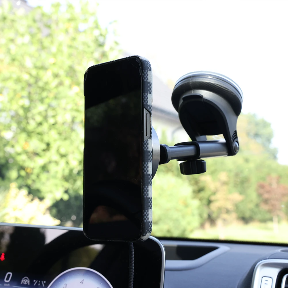 Blavec automobilio laikiklis BHC-01A 15W magnetinis su belaidžiu įkrovimu, tvirtinamas prie priekinio stiklo ir prietaisų skydelio (BHC01A-MWIB) juodos spalvos