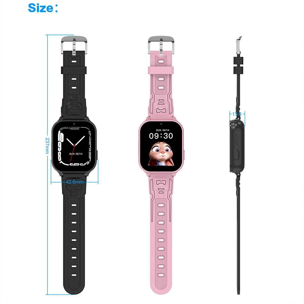 Blavec Išmanusis laikrodis K02 Kids GPS / 4G / SOS (SWK02-P) rožinės spalvos