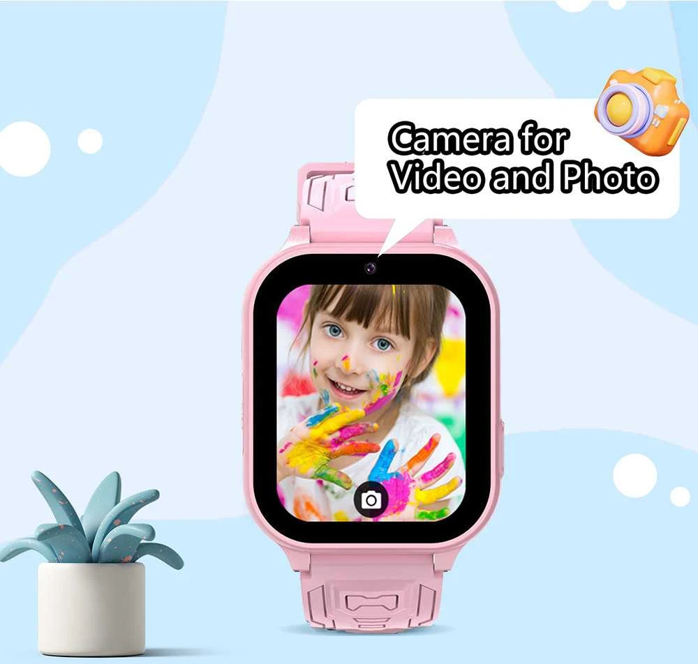 Blavec Išmanusis laikrodis K02 Kids GPS / 4G / SOS (SWK02-P) rožinės spalvos