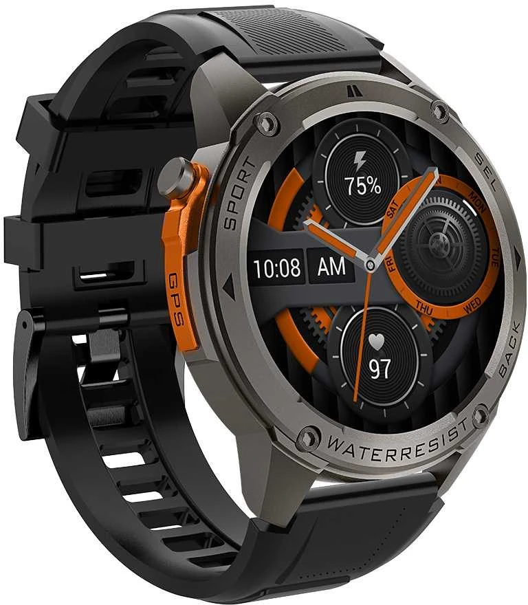 Blavec išmanusis laikrodis M-03 Predator AMOLED GPS Voice Call (SWM03-GP) graphite + 1 band