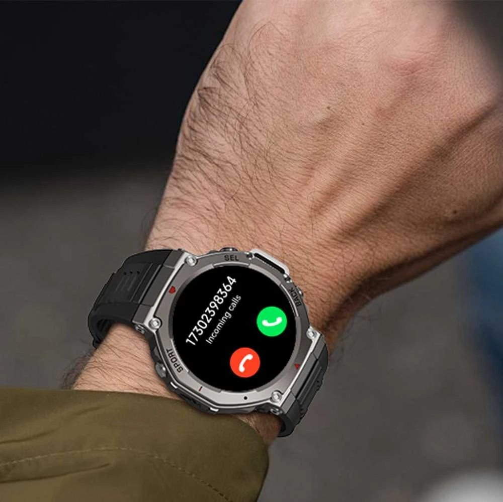 Blavec išmanusis laikrodis M-04 Falcon AMOLED GPS Voice Call (SWM04-GP) graphite + 1 band